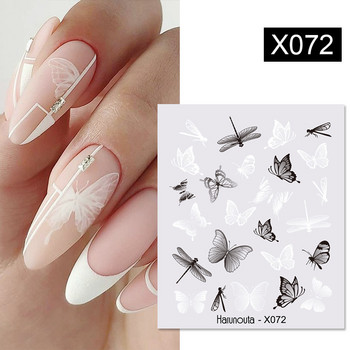 Harunouta Geometric Dandelion Flower Vine Water Nail Stickers Blossoms Transfer Decals Пролетен гел лак Плъзгачи Nail Art Decor