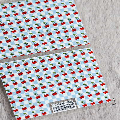 Lemon Cherry Figs τρισδιάστατα αυτοκόλλητα νυχιών 5D λουλούδια Γλυκά φρούτα με ανάγλυφο μαλακό ανάγλυφο Διακοσμήσεις νυχιών Χαλκομανίες Χονδρική