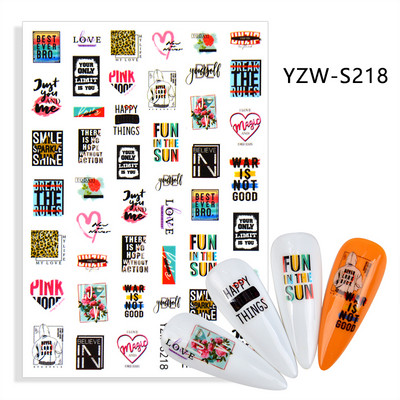 3D Cartoon Astronaut Dinosaur Cat Alien Nail Art Αυτοκόλλητα Αυτοκόλλητα συρόμενα πολύχρωμα DIY Αυτοκόλλητα μεταφοράς νυχιών Χαλκομανίες μεμβράνης Περιτυλίγματα Διακόσμηση