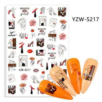 3D Cartoon Astronaut Dinosaur Cat Alien Nail Art Αυτοκόλλητα Αυτοκόλλητα συρόμενα πολύχρωμα DIY Αυτοκόλλητα μεταφοράς νυχιών Χαλκομανίες μεμβράνης Περιτυλίγματα Διακόσμηση