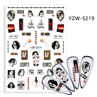 3D Cartoon Astronaut Dinosaur Cat Alien Nail Art Αυτοκόλλητα Αυτοκόλλητα συρόμενα πολύχρωμα DIY Αυτοκόλλητα μεταφοράς νυχιών Χαλκομανίες μεμβράνης Περιτυλίγματα Διακόσμηση