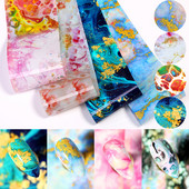 Küünte fooliumid marmorist lillede sari Holograafiline küünekunsti ülekandekleebis paber liugur küünte vesikleebis disain maniküür kaunistused