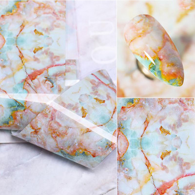 Küünte fooliumid marmorist lillede sari Holograafiline küünekunsti ülekandekleebis paber liugur küünte vesikleebis disain maniküür kaunistused