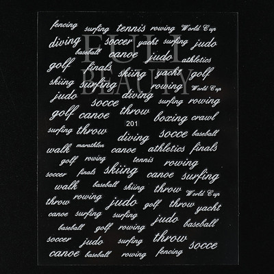 1tk Tekst Sõna Vene Inglise Küünte kleebised Must Valge Kuld Laser Armastusfraasi Kirjad 3D Maniküüri Kaunistus Liugurid #200-210