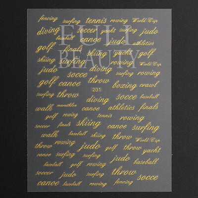 1tk Tekst Sõna Vene Inglise Küünte kleebised Must Valge Kuld Laser Armastusfraasi Kirjad 3D Maniküüri Kaunistus Liugurid #200-210