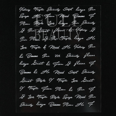 1tk Tekst Sõna Vene Inglise Küünte kleebised Must Valge Kuld Laser Armastusfraasi Kirjad 3D Maniküüri Kaunistus Liugurid #200-210