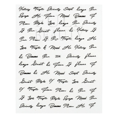 1tk Tekst Sõna Vene Inglise Küünte kleebised Must Valge Kuld Laser Armastusfraasi Kirjad 3D Maniküüri Kaunistus Liugurid #200-210