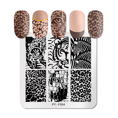 Küünekunsti mallid Roostevabast terasest trükkimine Tempel Sinine kileplaat Geomeetriline lillemaalimine Tembeldamine Šabloon Küüntekaunistustööriistad