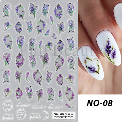 Τρισδιάστατα χριστουγεννιάτικα αυτοκόλλητα νυχιών Άγιος Βασίλης Κινούμενα σχέδια Πολική αρκούδα συρόμενοι για νύχια Διακόσμηση χειμερινής Πρωτοχρονιάς Λουλούδια χιονιού Αυτοκόλλητα GLNO