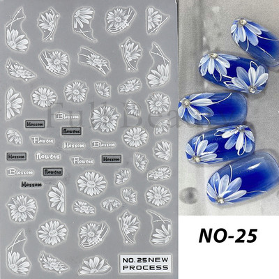 Τρισδιάστατα χριστουγεννιάτικα αυτοκόλλητα νυχιών Άγιος Βασίλης Κινούμενα σχέδια Πολική αρκούδα συρόμενοι για νύχια Διακόσμηση χειμερινής Πρωτοχρονιάς Λουλούδια χιονιού Αυτοκόλλητα GLNO