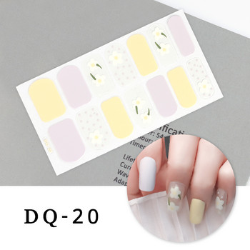 Нови модни стикери за изкуство за нокти Цветни самозалепващи стикери с пълно покритие за маникюр Коледни подаръци Стикери за нокти