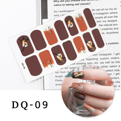 Νέα Fashion Nail Art αυτοκόλλητα Πολύχρωμα αυτοκόλλητα με πλήρες κάλυμμα για μανικιούρ Χριστουγεννιάτικα δώρα Αυτοκόλλητα νυχιών