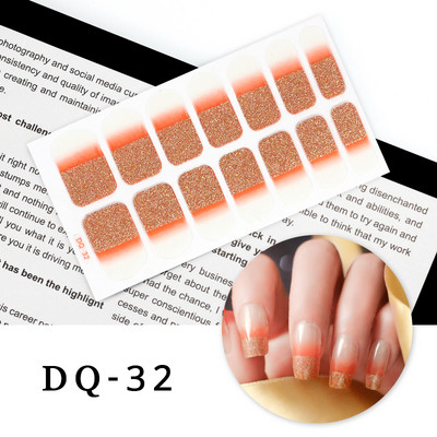 Νέα Fashion Nail Art αυτοκόλλητα Πολύχρωμα αυτοκόλλητα με πλήρες κάλυμμα για μανικιούρ Χριστουγεννιάτικα δώρα Αυτοκόλλητα νυχιών