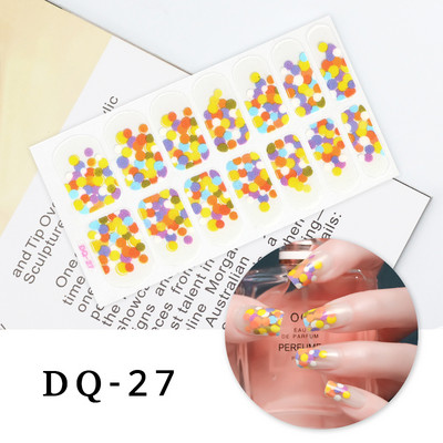 Νέα Fashion Nail Art αυτοκόλλητα Πολύχρωμα αυτοκόλλητα με πλήρες κάλυμμα για μανικιούρ Χριστουγεννιάτικα δώρα Αυτοκόλλητα νυχιών