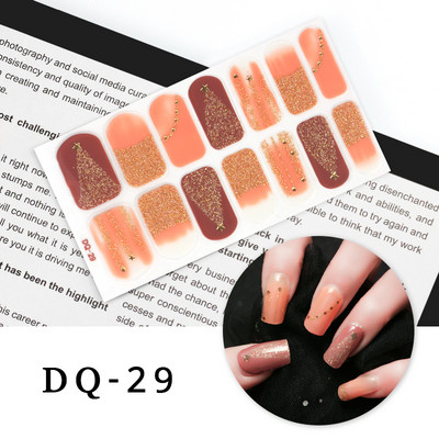 Νέα Fashion Nail Art αυτοκόλλητα Πολύχρωμα αυτοκόλλητα με πλήρες κάλυμμα για μανικιούρ Χριστουγεννιάτικα δώρα Αυτοκόλλητα νυχιών