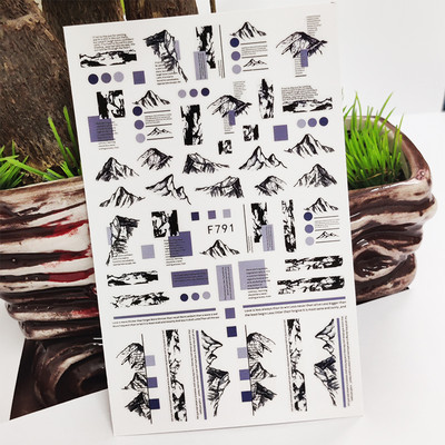 3D-küünekleebised puu-kirss-huulte joon sidrunikleebised küüntele isekleepuv disainkleebis maniküüri küünte kaunistamiseks