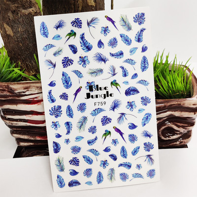 3D-küünekleebised puu-kirss-huulte joon sidrunikleebised küüntele isekleepuv disainkleebis maniküüri küünte kaunistamiseks