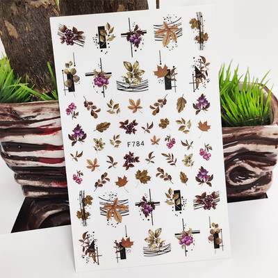 3D-küünekleebised puu-kirss-huulte joon sidrunikleebised küüntele isekleepuv disainkleebis maniküüri küünte kaunistamiseks