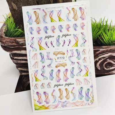 3D-küünekleebised puu-kirss-huulte joon sidrunikleebised küüntele isekleepuv disainkleebis maniküüri küünte kaunistamiseks