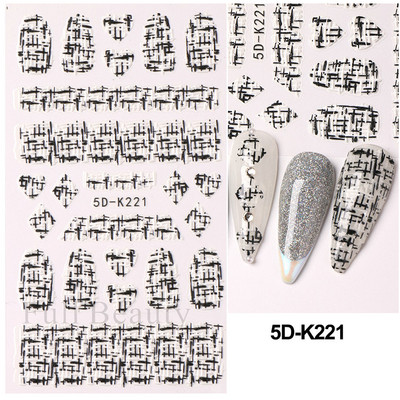 Kollane Mimosa 5D Küünekleebised Reljeefsed Lilled Küüned Kleebised Dekoratsioon Akrüül Liim Liugurid Kevadkarikakra maniküür LA5D-K228