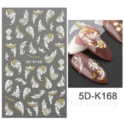 Kollane Mimosa 5D Küünekleebised Reljeefsed Lilled Küüned Kleebised Dekoratsioon Akrüül Liim Liugurid Kevadkarikakra maniküür LA5D-K228