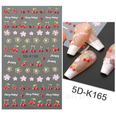 Kollane Mimosa 5D Küünekleebised Reljeefsed Lilled Küüned Kleebised Dekoratsioon Akrüül Liim Liugurid Kevadkarikakra maniküür LA5D-K228