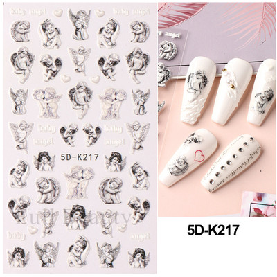 Kollane Mimosa 5D Küünekleebised Reljeefsed Lilled Küüned Kleebised Dekoratsioon Akrüül Liim Liugurid Kevadkarikakra maniküür LA5D-K228