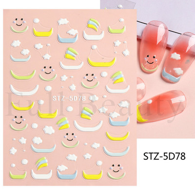 Kollane Mimosa 5D Küünekleebised Reljeefsed Lilled Küüned Kleebised Dekoratsioon Akrüül Liim Liugurid Kevadkarikakra maniküür LA5D-K228