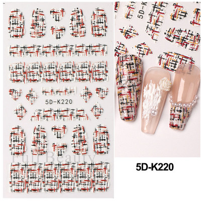 Kollane Mimosa 5D Küünekleebised Reljeefsed Lilled Küüned Kleebised Dekoratsioon Akrüül Liim Liugurid Kevadkarikakra maniküür LA5D-K228