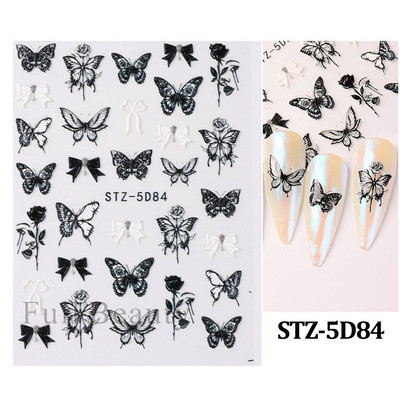 Kollane Mimosa 5D Küünekleebised Reljeefsed Lilled Küüned Kleebised Dekoratsioon Akrüül Liim Liugurid Kevadkarikakra maniküür LA5D-K228