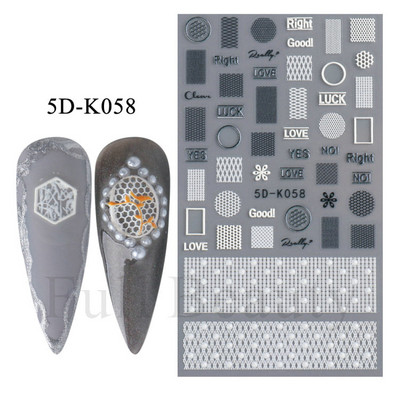 Kollane Mimosa 5D Küünekleebised Reljeefsed Lilled Küüned Kleebised Dekoratsioon Akrüül Liim Liugurid Kevadkarikakra maniküür LA5D-K228