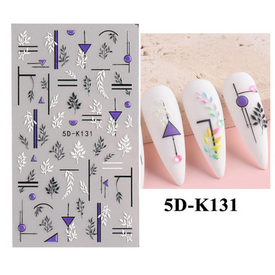 Kollane Mimosa 5D Küünekleebised Reljeefsed Lilled Küüned Kleebised Dekoratsioon Akrüül Liim Liugurid Kevadkarikakra maniküür LA5D-K228