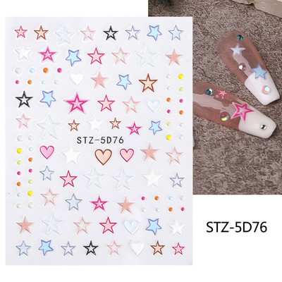 Kollane Mimosa 5D Küünekleebised Reljeefsed Lilled Küüned Kleebised Dekoratsioon Akrüül Liim Liugurid Kevadkarikakra maniküür LA5D-K228