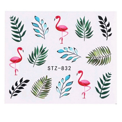 1 τμχ Αυτοκόλλητα νυχιών πεταλούδα Μεταφορά νερού Χαλκομανίες τέχνης Προμήθειες Leaf Tree Flower Design Slider Αξεσουάρ διακόσμησης μανικιούρ