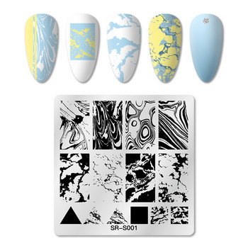 Mtssii Nail Stamp Plates Flowers Tree Bell Nail Art Image Rectangle Round Square Stamp Template Flower Geometry Theme