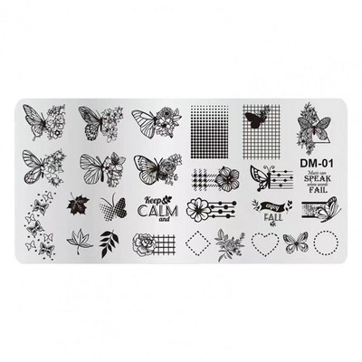 Πρότυπο νυχιών επαναχρησιμοποιήσιμες λεπτές εργασίες από ανοξείδωτο ατσάλι με εξαιρετικό μοτίβο DIY πλάκες σφράγισης νυχιών για οικιακή χρήση