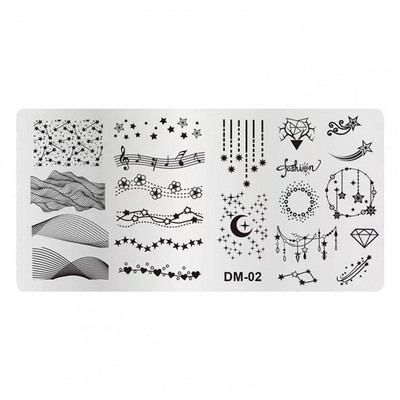 Πρότυπο νυχιών επαναχρησιμοποιήσιμες λεπτές εργασίες από ανοξείδωτο ατσάλι με εξαιρετικό μοτίβο DIY πλάκες σφράγισης νυχιών για οικιακή χρήση