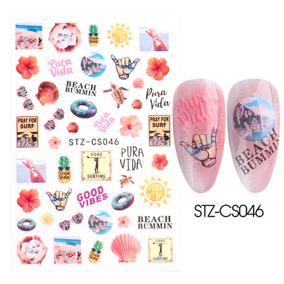 Τρισδιάστατα μωβ λουλούδια αυτοκόλλητα ολισθητήρες για νύχια Κομψά φύλλα με λουλουδάτο σχέδιο Διακόσμηση νυχιών Αξεσουάρ σχεδίασης GLF666