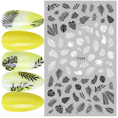 Αυτοκόλλητα νυχιών 5D Tulips White Camellia ανάγλυφο ανάγλυφο ορχιδέα Floral φύλλα λουλούδια σκαλιστά συρόμενα τζελ βερνίκι Decortion SASTZ-5D26