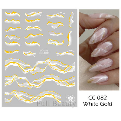 Αυτοκόλλητα νυχιών 5D Tulips White Camellia ανάγλυφο ανάγλυφο ορχιδέα Floral φύλλα λουλούδια σκαλιστά συρόμενα τζελ βερνίκι Decortion SASTZ-5D26