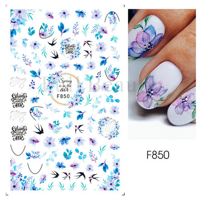 Αυτοκόλλητα νυχιών 5D Tulips White Camellia ανάγλυφο ανάγλυφο ορχιδέα Floral φύλλα λουλούδια σκαλιστά συρόμενα τζελ βερνίκι Decortion SASTZ-5D26