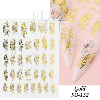 The Leopard Tiger Nails Stickers 3D Bronzing Rose Gold Black Zebra Wildlife Prints Sliders Nail Art Decoration #BTF-S08