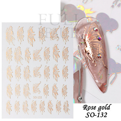 The Leopard Tiger Nails Stickers 3D Bronzing Rose Gold Black Zebra Wildlife Prints Sliders Nail Art Decoration #BTF-S08