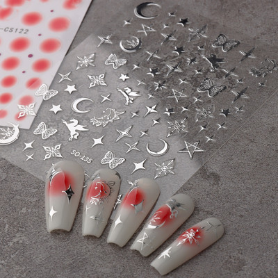 The Leopard Tiger Nails Stickers 3D Bronzing Rose Gold Black Zebra Wildlife Prints Sliders Nail Art Decoration #BTF-S08