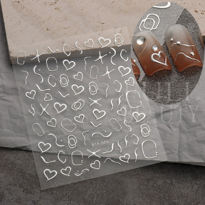 The Leopard Tiger Nails Stickers 3D Bronzing Rose Gold Black Zebra Wildlife Prints Sliders Nail Art Decoration #BTF-S08