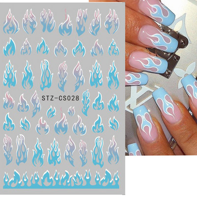 The Leopard Tiger Nails Stickers 3D Bronzing Rose Gold Black Zebra Wildlife Prints Sliders Nail Art Decoration #BTF-S08