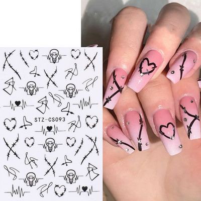 The Leopard Tiger Nails Stickers 3D Bronzing Rose Gold Black Zebra Wildlife Prints Sliders Nail Art Decoration #BTF-S08