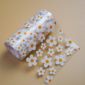 Nail Art Daisy Sun Flower Foil Paper Transfer 4*100CM Стикери за нокти и ваденки Дизайн Направи си сам плъзгачи Декоративни фолиа Маникюр Лято