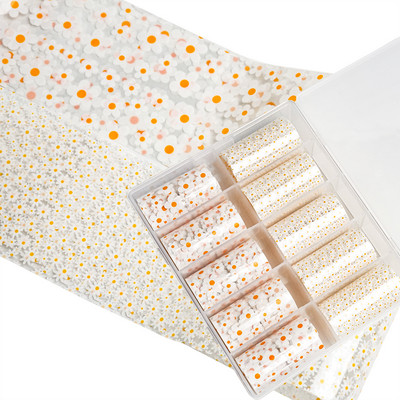 Nail Art Daisy Päikeseõie Foolium Paber Transfer 4*100CM Küünekleebised ja Kleebised Disain DIY liugurid Decor Foils Maniküür Suvine