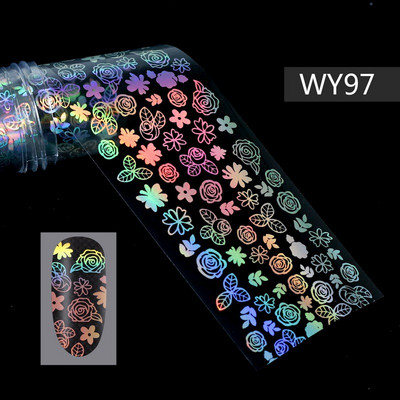 Nail Art Daisy Päikeseõie Foolium Paber Transfer 4*100CM Küünekleebised ja Kleebised Disain DIY liugurid Decor Foils Maniküür Suvine